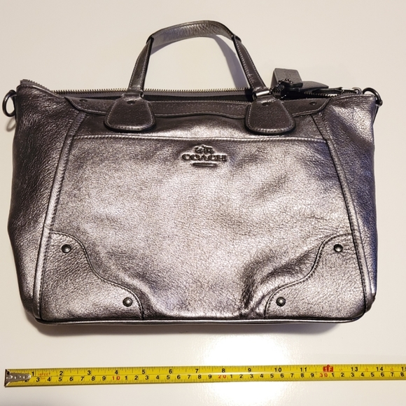 Authentic Coach Rhyder Metallic Satchel - Picture 8 of 9